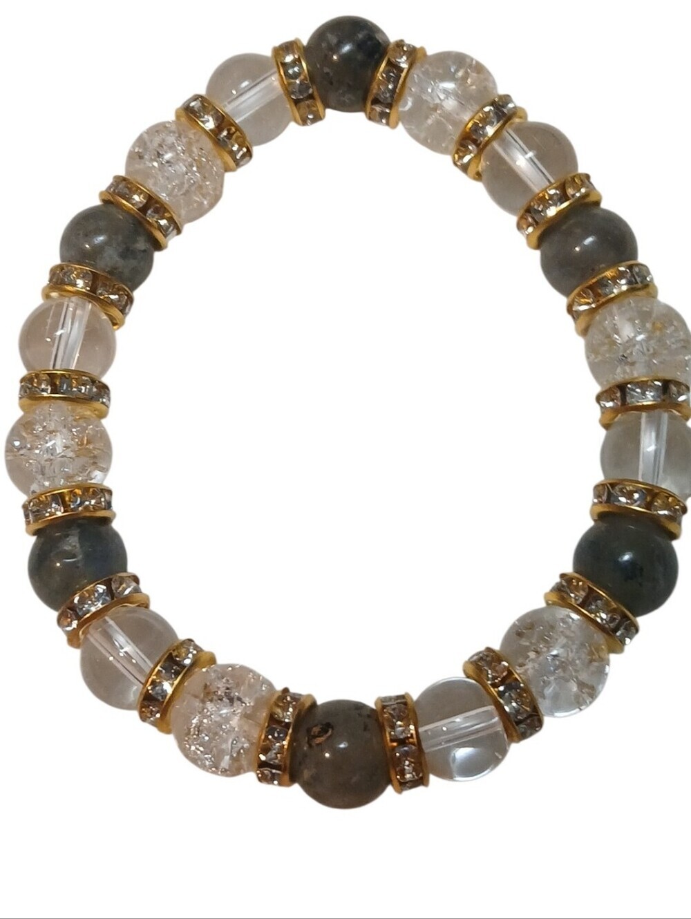"Infinite Styles - NWT, Aura Labradorite & Clear Quartz Healing Crystal is a uni